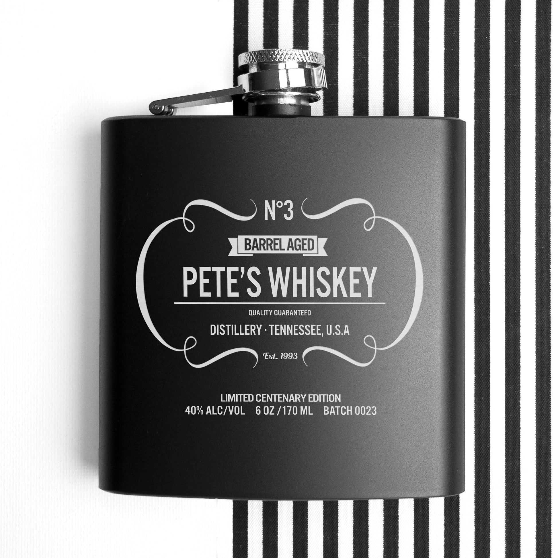 Personalized Hip Flasks - Personalized Vintage Whiskey Hip Flask 