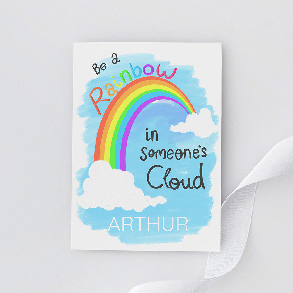 Personalized Wall Print - Personalized Be A Rainbow Framed Print 