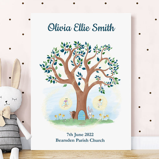 Personalized Fairy Tree Framed Print
