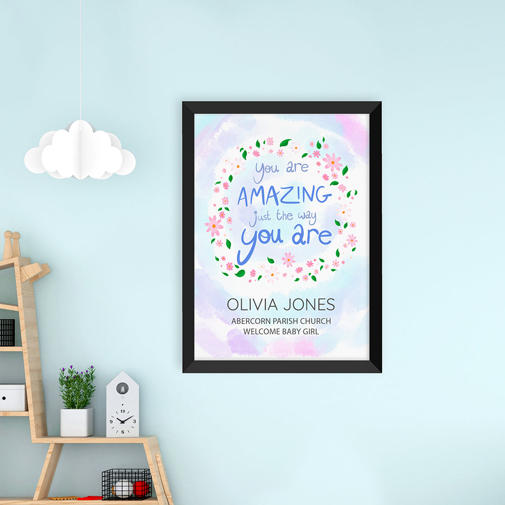 Personalized Wall Print - Personalized Just The Way You Are Framed Print 