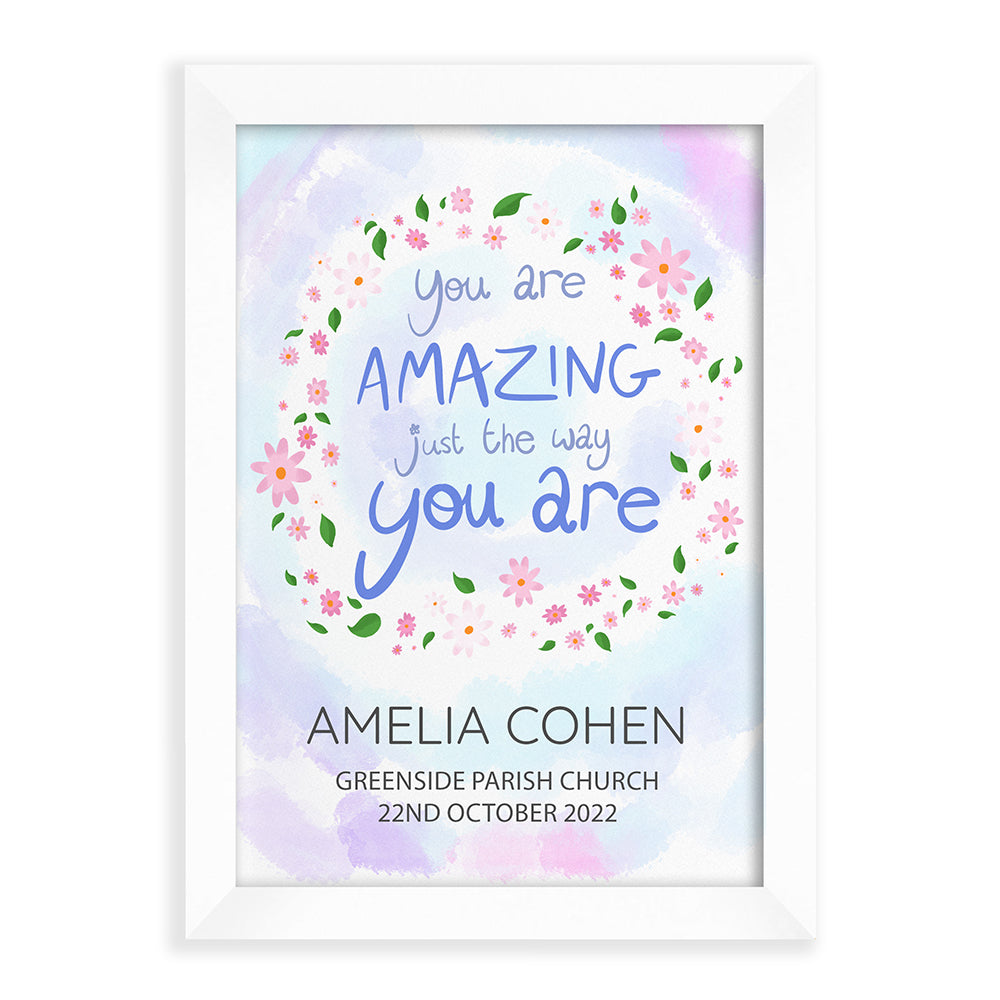 Personalized Wall Print - Personalized Just The Way You Are Framed Print 