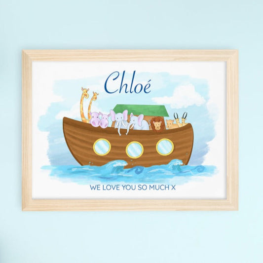 Personalized Noah's Ark Framed Print