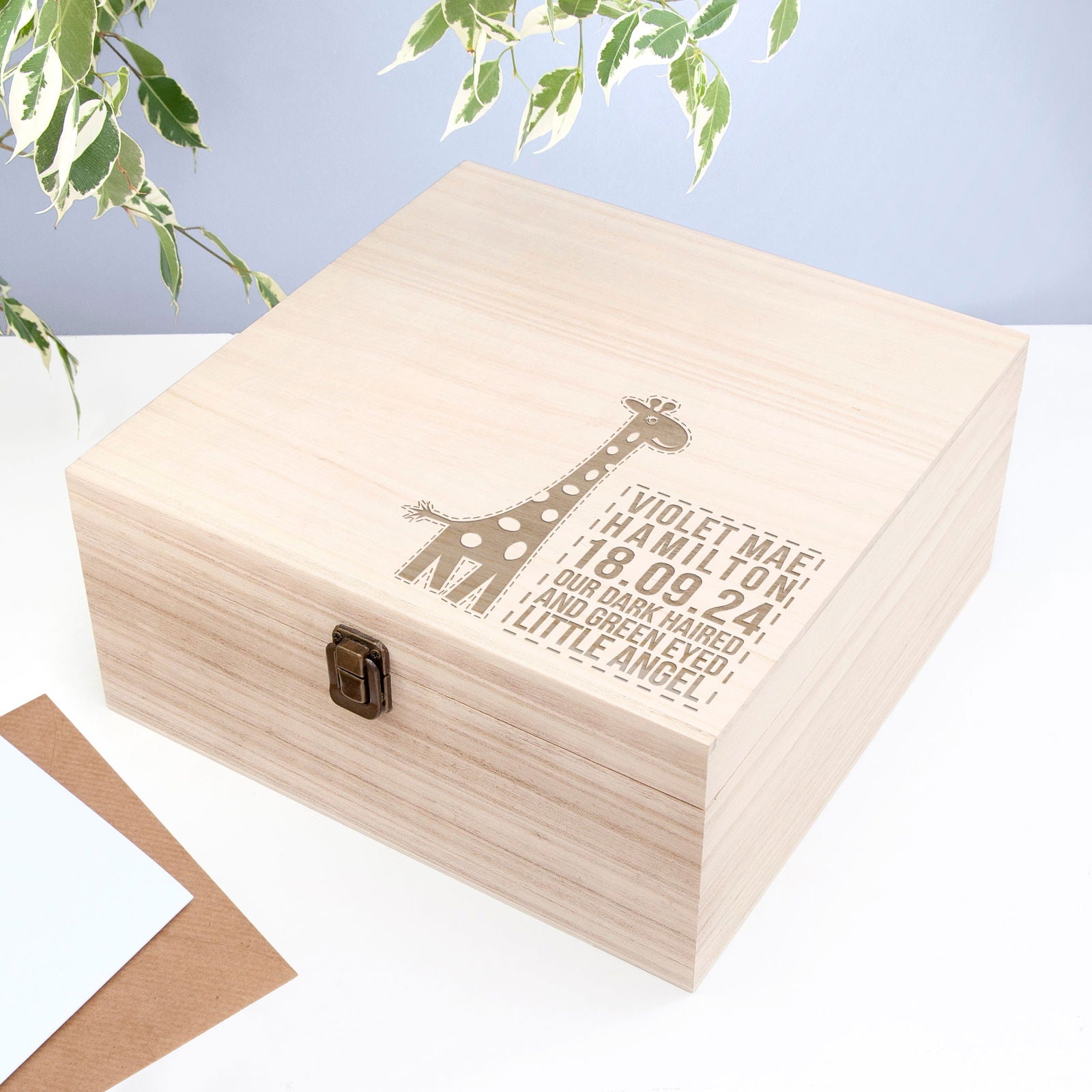 Personalised Baby Giraffe Keepsake Box - Lovesakes