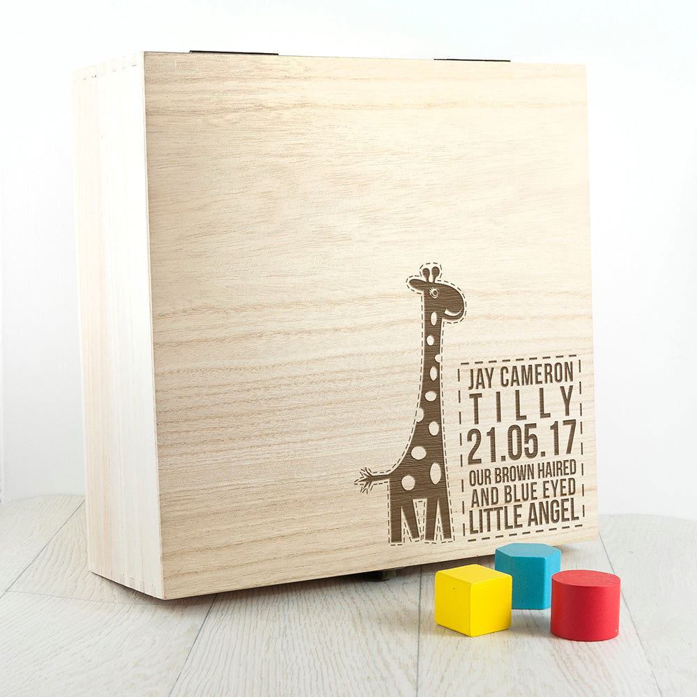 Personalised Baby Giraffe Keepsake Box - Lovesakes