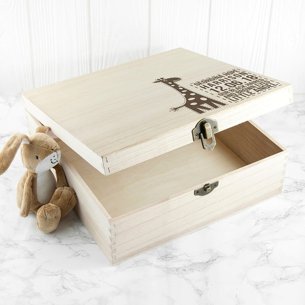 Personalised Baby Giraffe Keepsake Box - Lovesakes