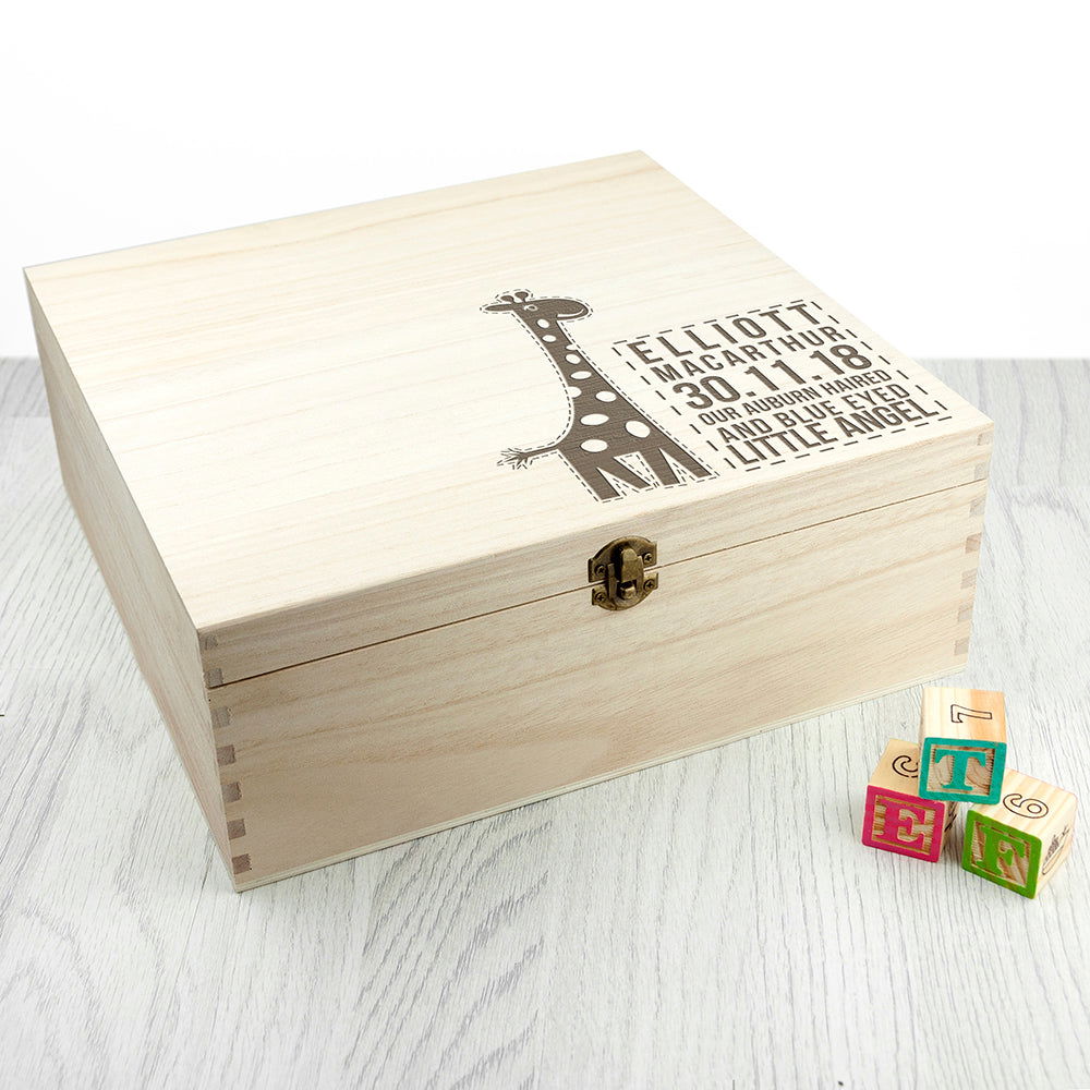 Personalised Baby Giraffe Keepsake Box - Lovesakes