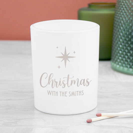 Personalised Christmas Star Candle Holder