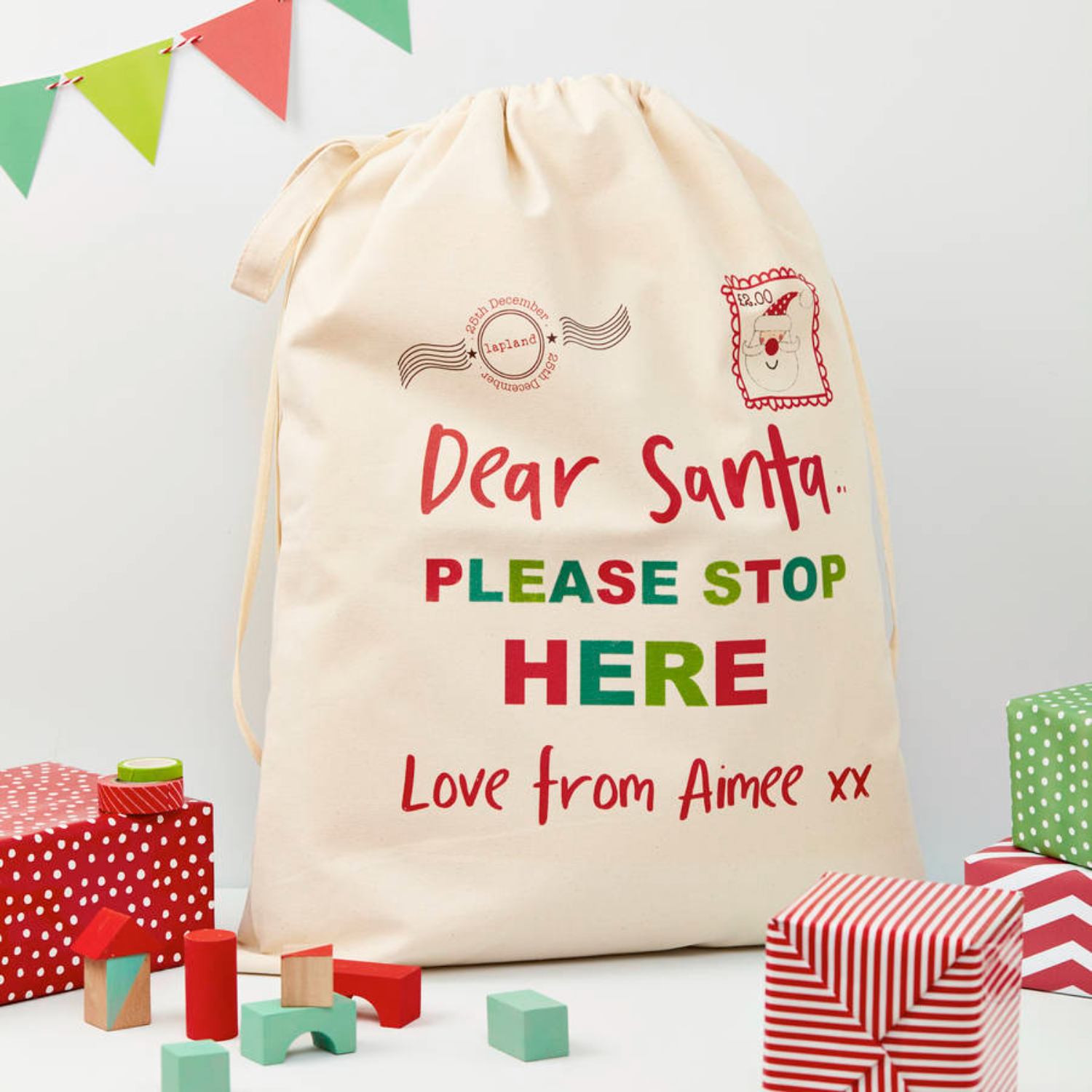 Personalised Dear Santa Christmas Sack - Lovesakes