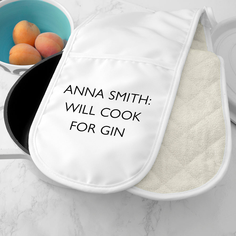 Personalised Double Oven Glove - Lovesakes