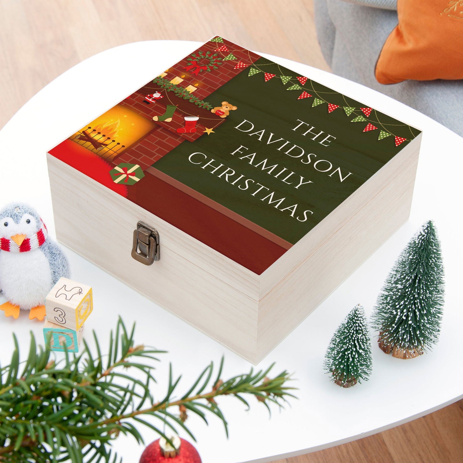 Personalised Fireplace Christmas Eve Box - Lovesakes