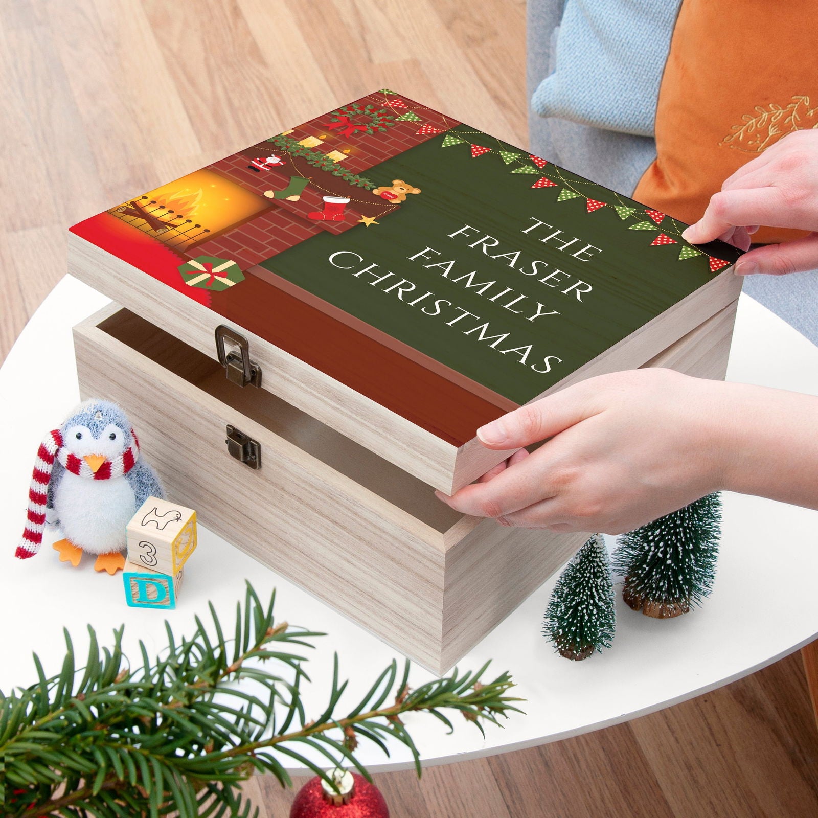 Personalised Fireplace Christmas Eve Box - Lovesakes