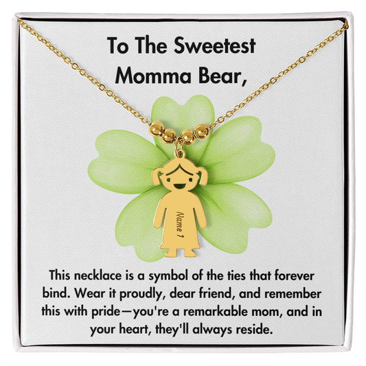 Remarkable Mom - Child Charm Name Necklace
