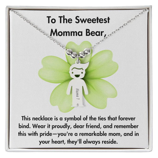Remarkable Mom - Child Charm Name Necklace