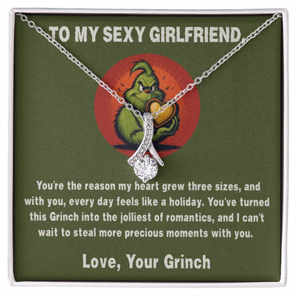 Ribbon Necklace + Your Grinch Girlfriend Card | Lovesakes | Sentimental Gifts