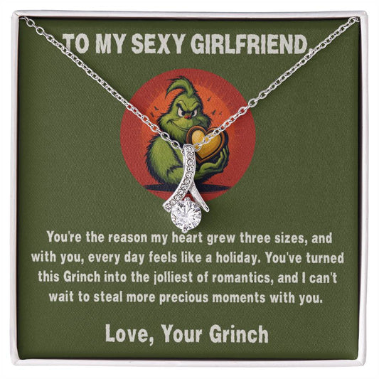 Ribbon Necklace + Your Grinch Girlfriend Card