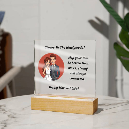 Stronger Than Wi-Fi Wedding Gift Plaque