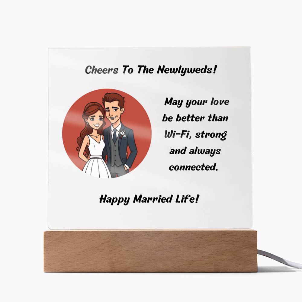 Stronger Than Wi-Fi Wedding Gift Plaque 