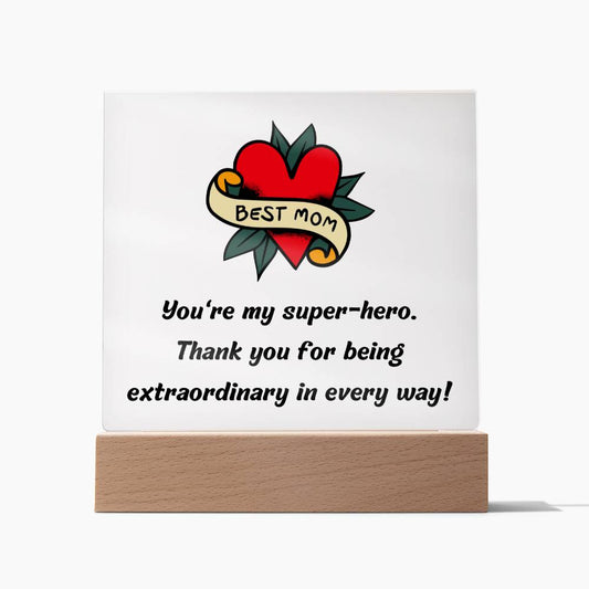 Super-hero Mom Gift Plaque