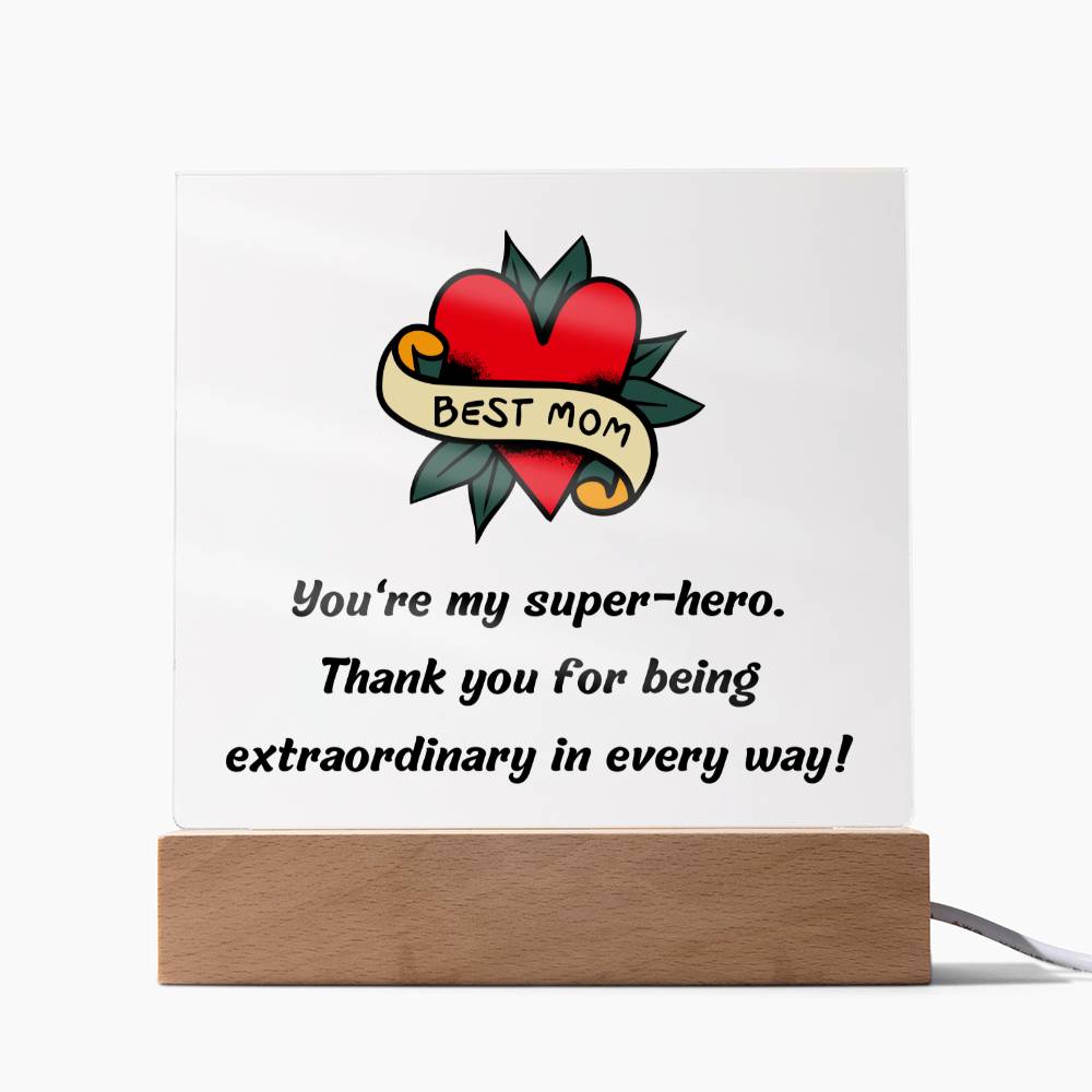 Super-hero Mom Gift Plaque 