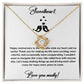 Sweetheart Love Knot Necklace With Anniversary Card 