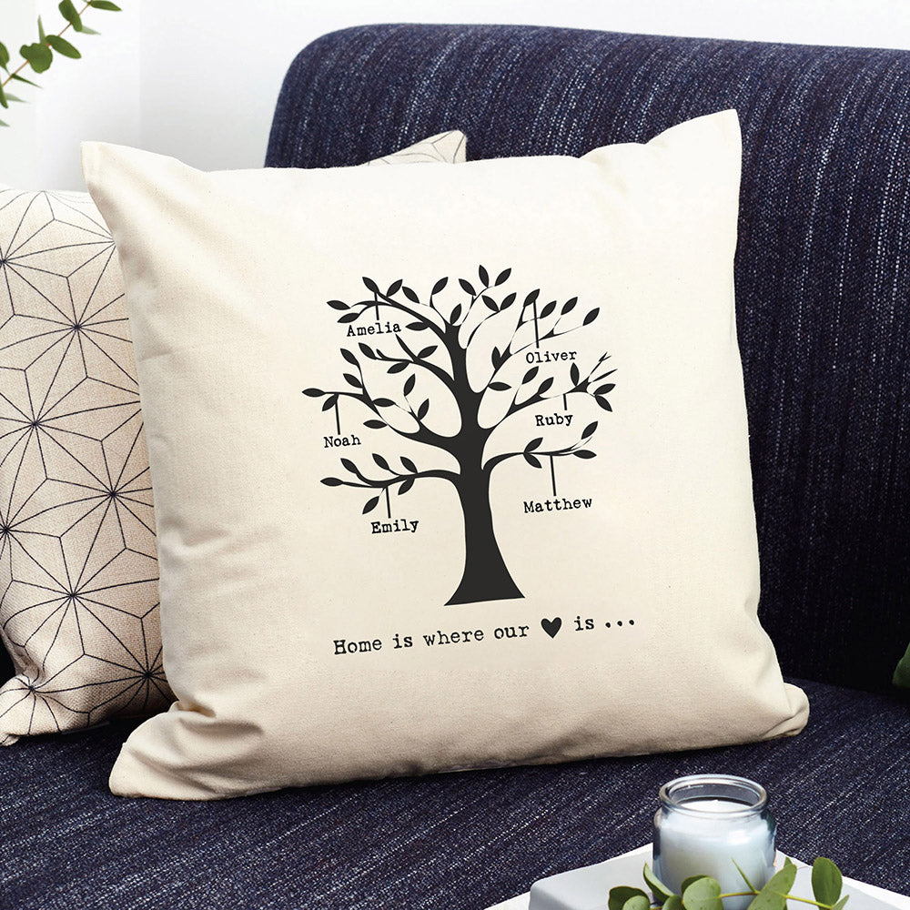 Personalized Cushion Covers - Personalized Family Tree Cushion Cover 