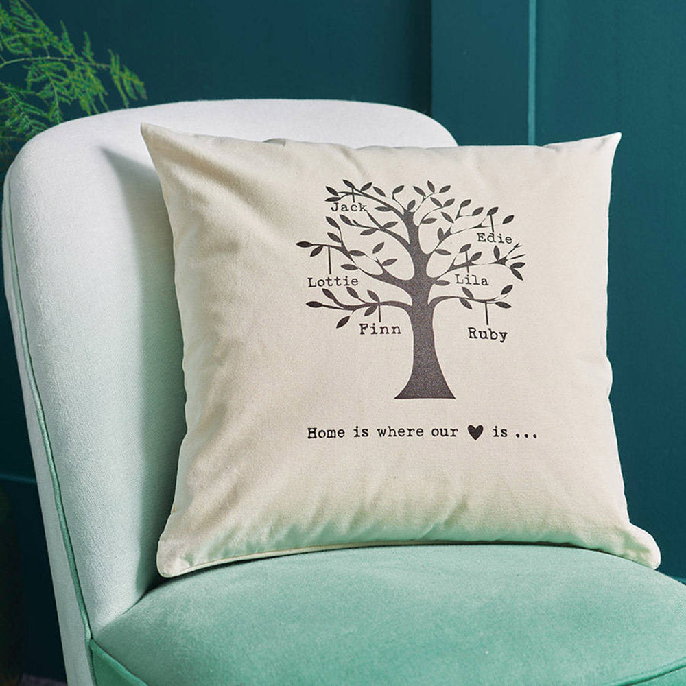 Personalized Cushion Covers - Personalized Family Tree Cushion Cover 