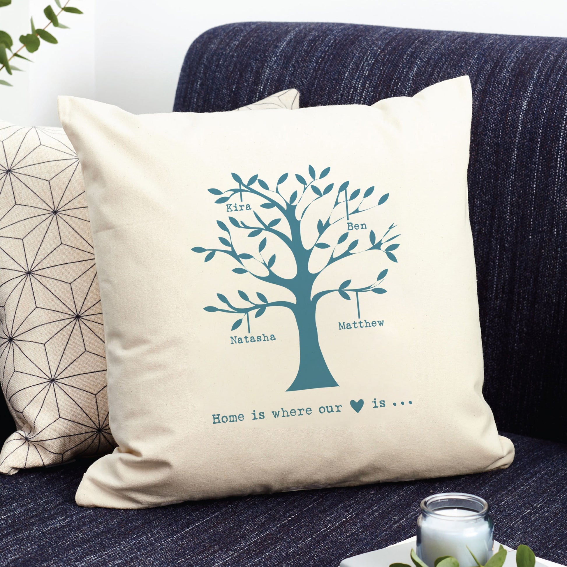 Personalized Cushion Covers - Personalized Family Tree Cushion Cover 