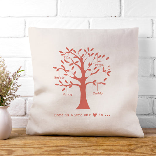Personalized Family Tree Cushion Cover