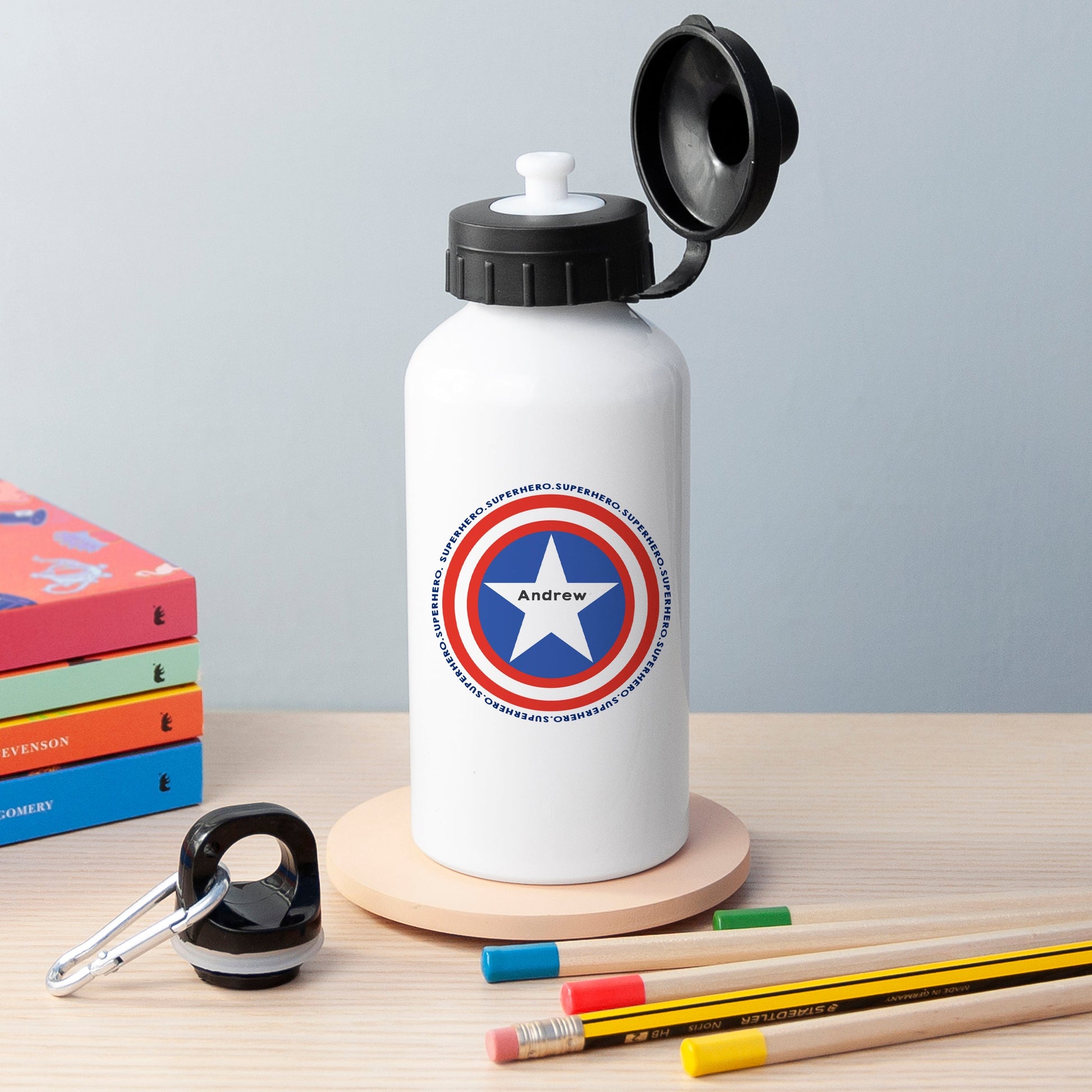 Personalized Water Bottles - Personalized Superhero Water Bottle 