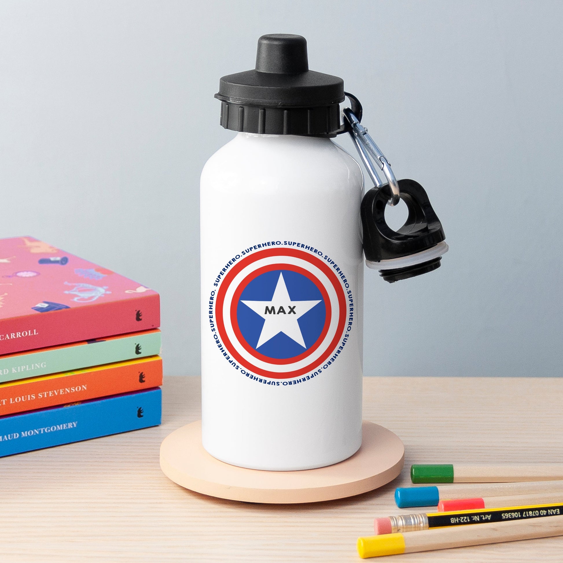 Personalized Water Bottles - Personalized Superhero Water Bottle 