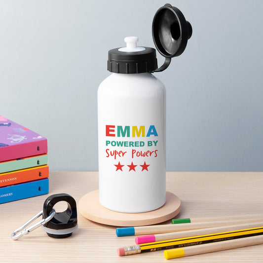 Personalized Child's Powered By Water Bottle