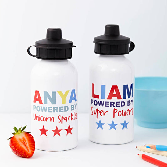 Personalized Child's Powered By Water Bottle