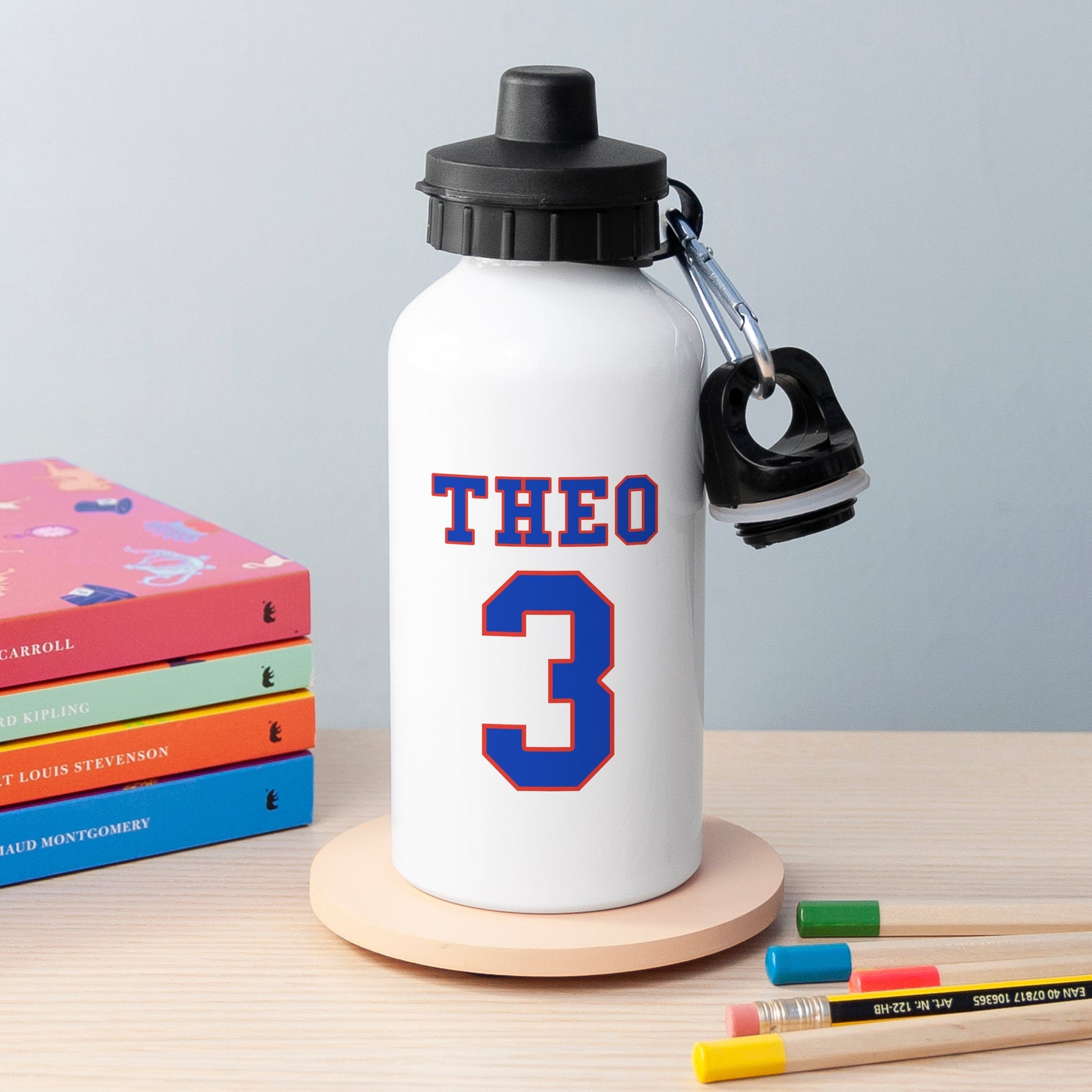 Personalized Water Bottles - Personalized Shirt Number Water Bottle 