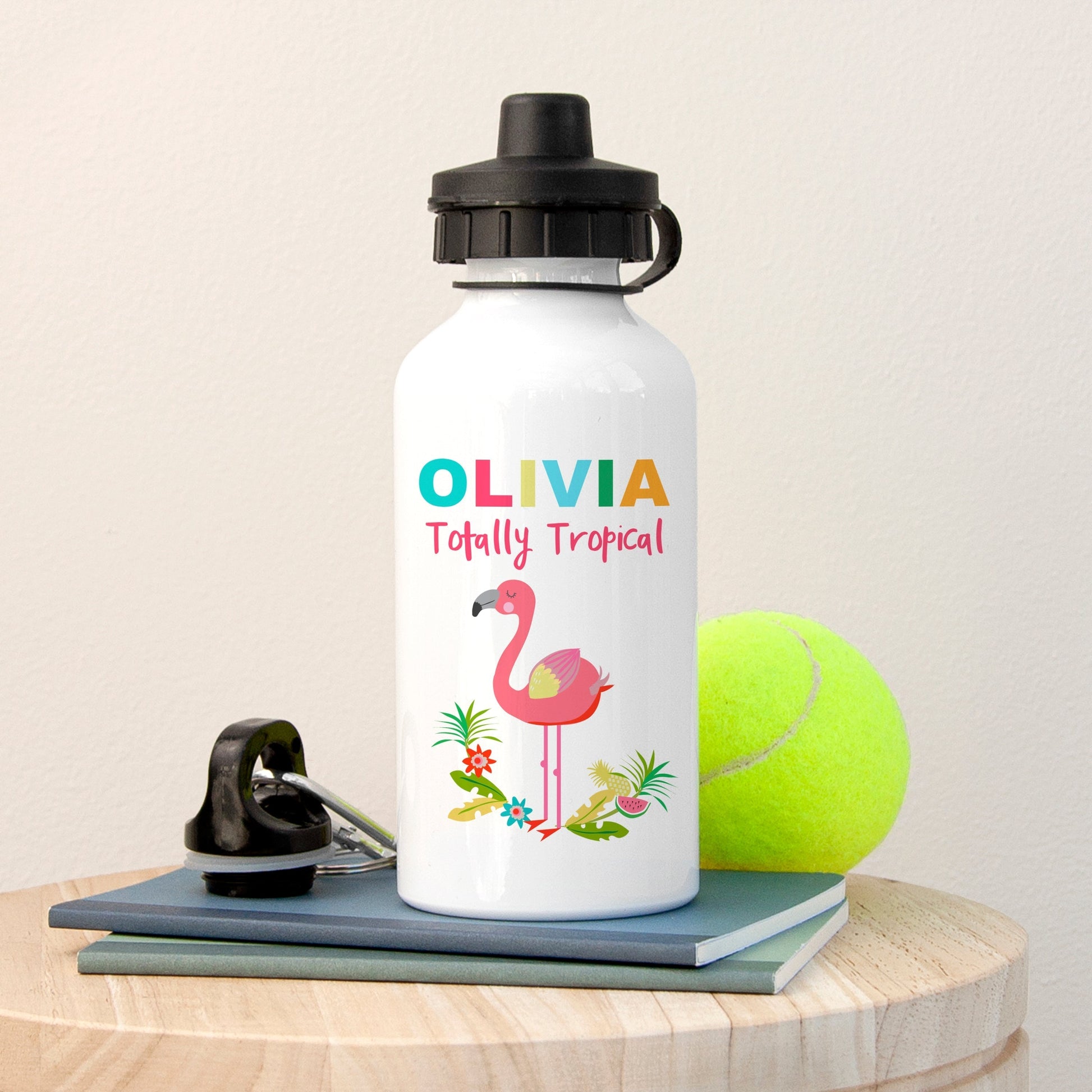 Personalized Water Bottles - Personalized Flamingo Water Bottle 