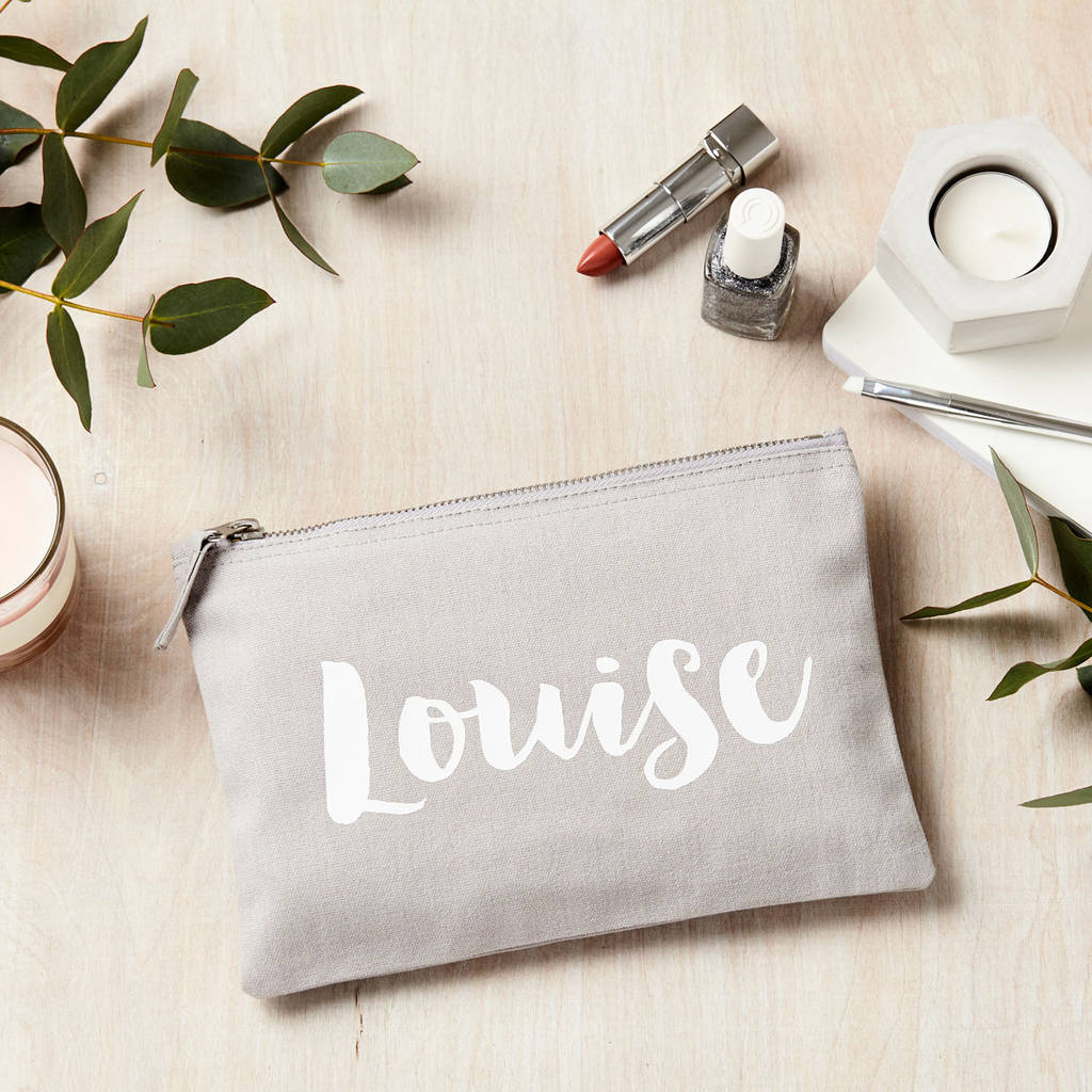 Personalized Make Up Bags - Personalized Luxury Canvas Makeup Bag 