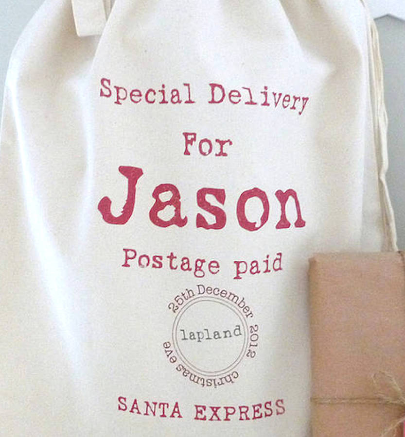 Personalized Christmas Sacks - Personalized Special Delivery Christmas Sack 