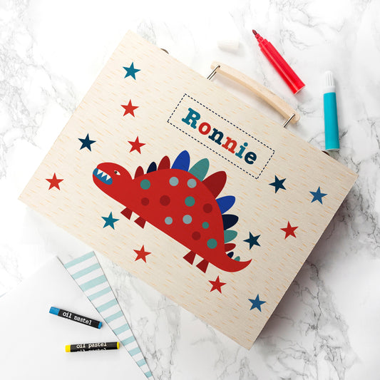 Personalized Kid’s Dinosaur Colouring Set