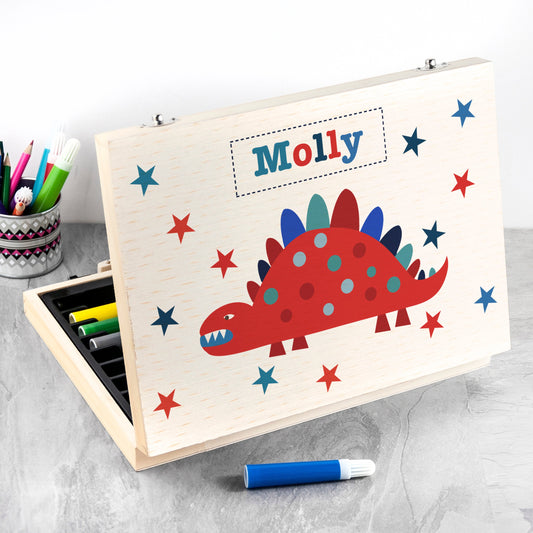 Personalized Kid’s Dinosaur Colouring Set