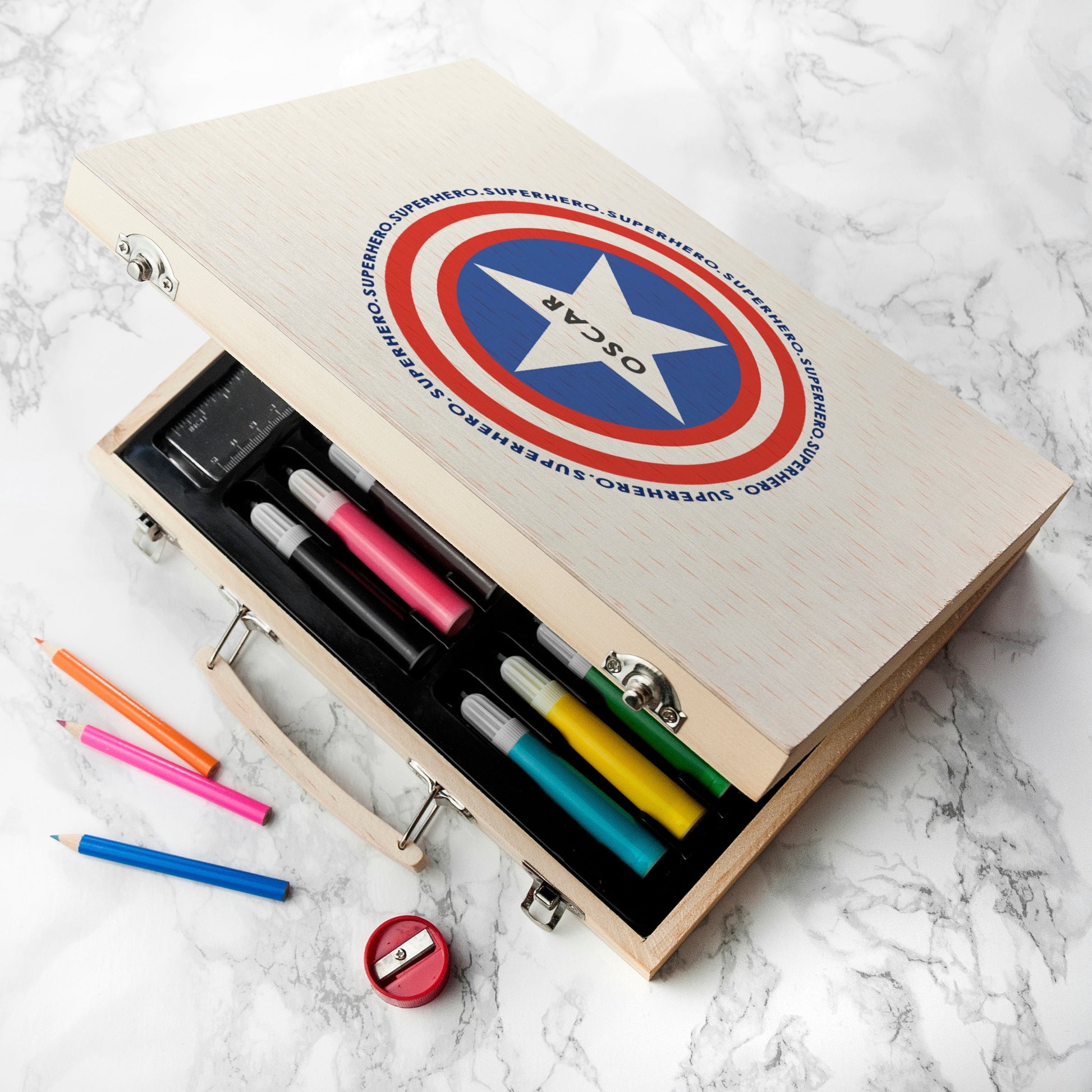Personalized Art and Craft Sets - Personalized Kid’s Superhero Colouring Set 