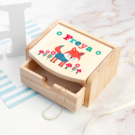 Personalized Kid’s Little Fox Jewellery Box