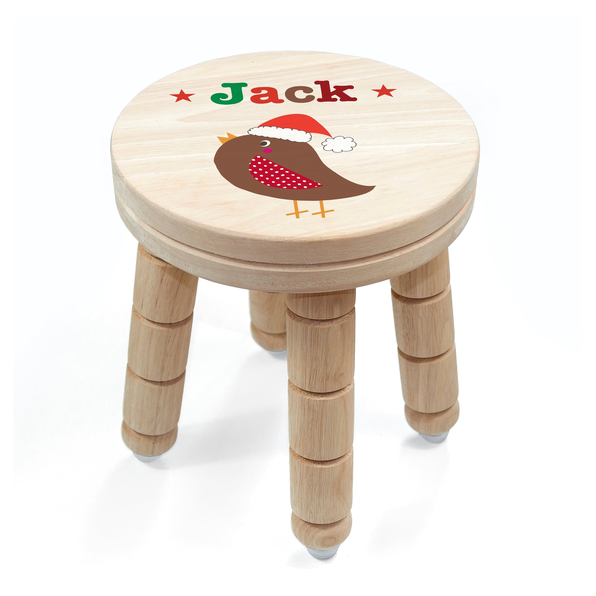 Personalized Kids Stools - Personalized Kid’s Robin Wooden Stool 