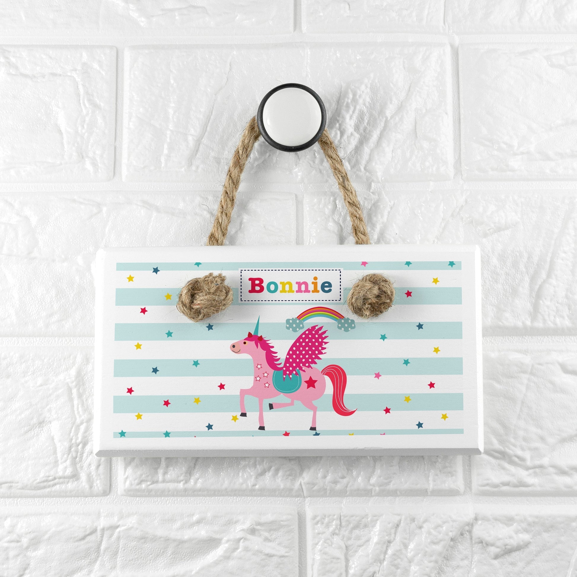 Personalized Signs - Personalized Kid’s Unicorn Bedroom Door Sign 