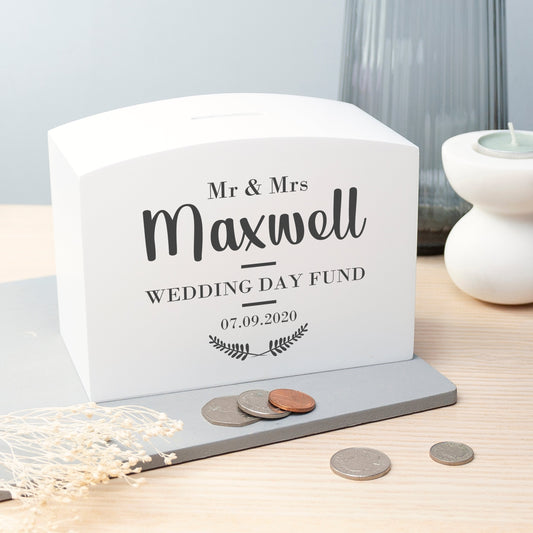 Personalized Wedding Day Money Box