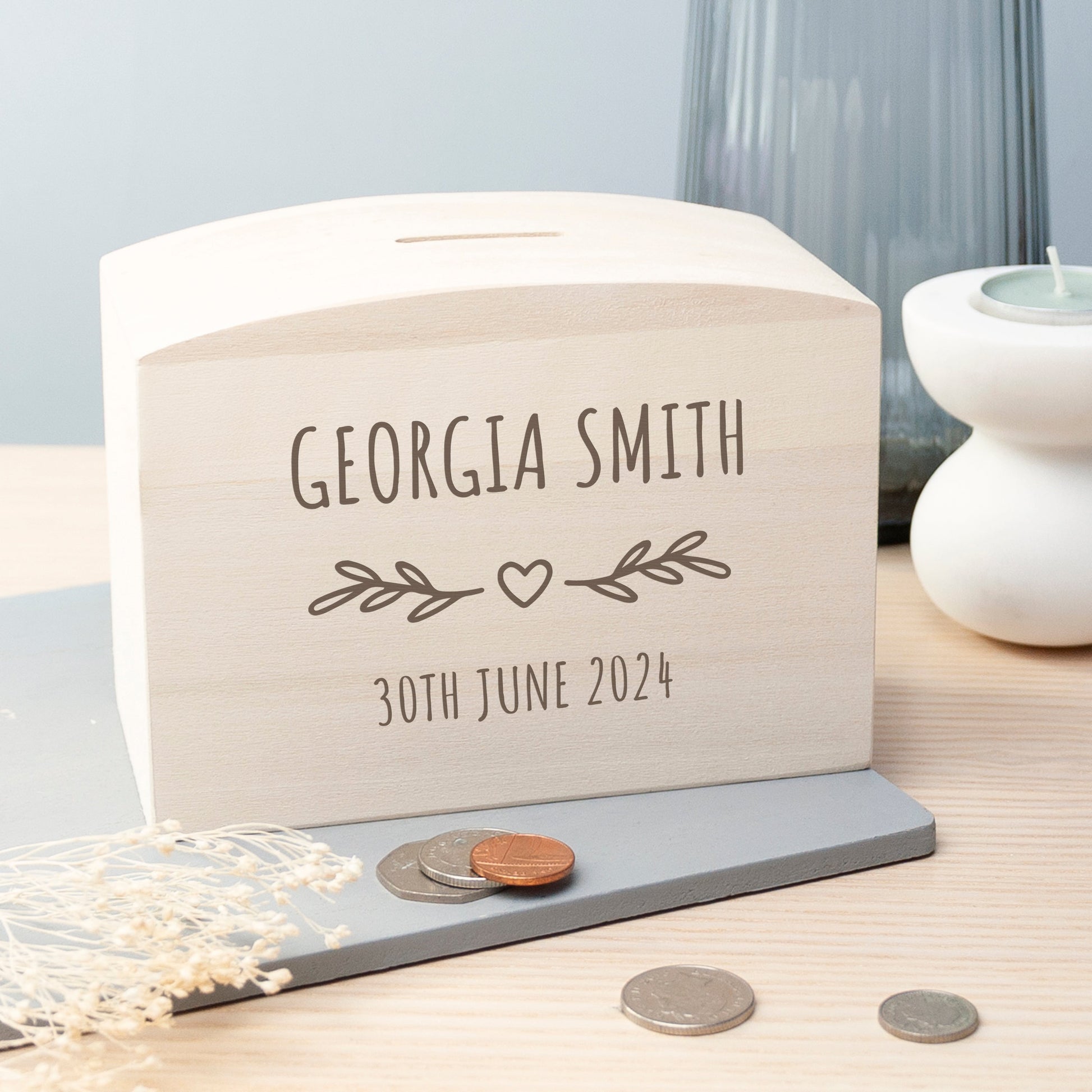 Personalized Money Boxes - Personalized New Baby Money Box 