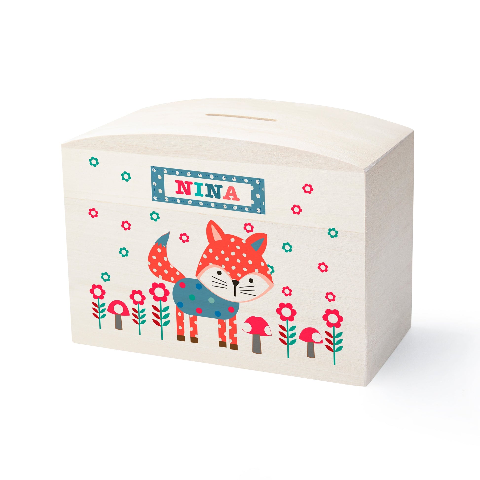 Personalized Money Boxes - Personalized Little Fox Money Box 