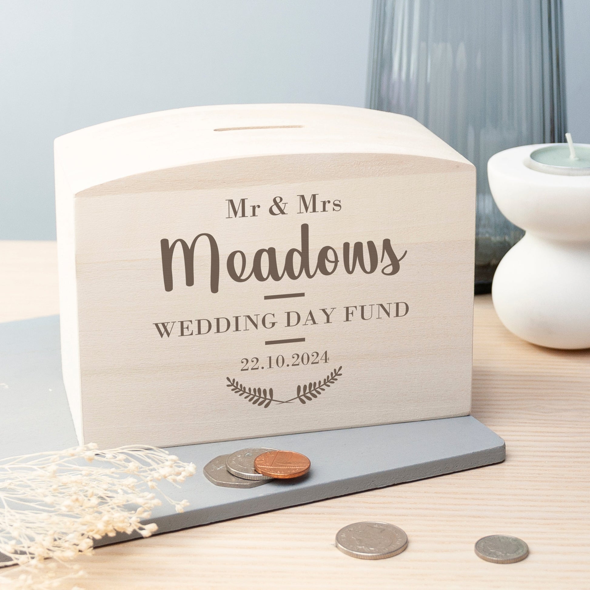 Personalized Money Boxes - Personalized Wedding Day Money Box 