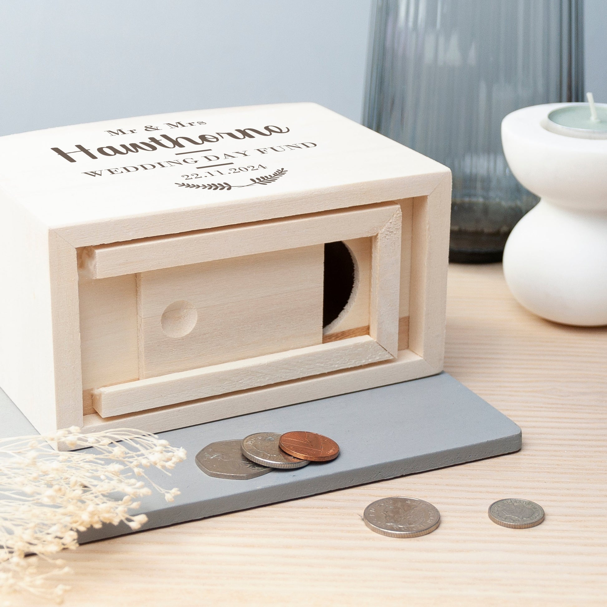 Personalized Money Boxes - Personalized Wedding Day Money Box 
