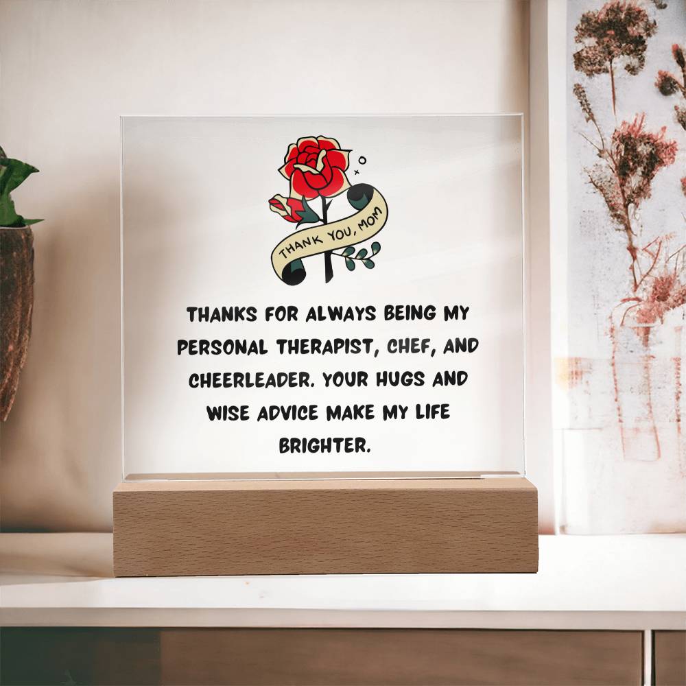 Thank You Mom Gift Plaque 