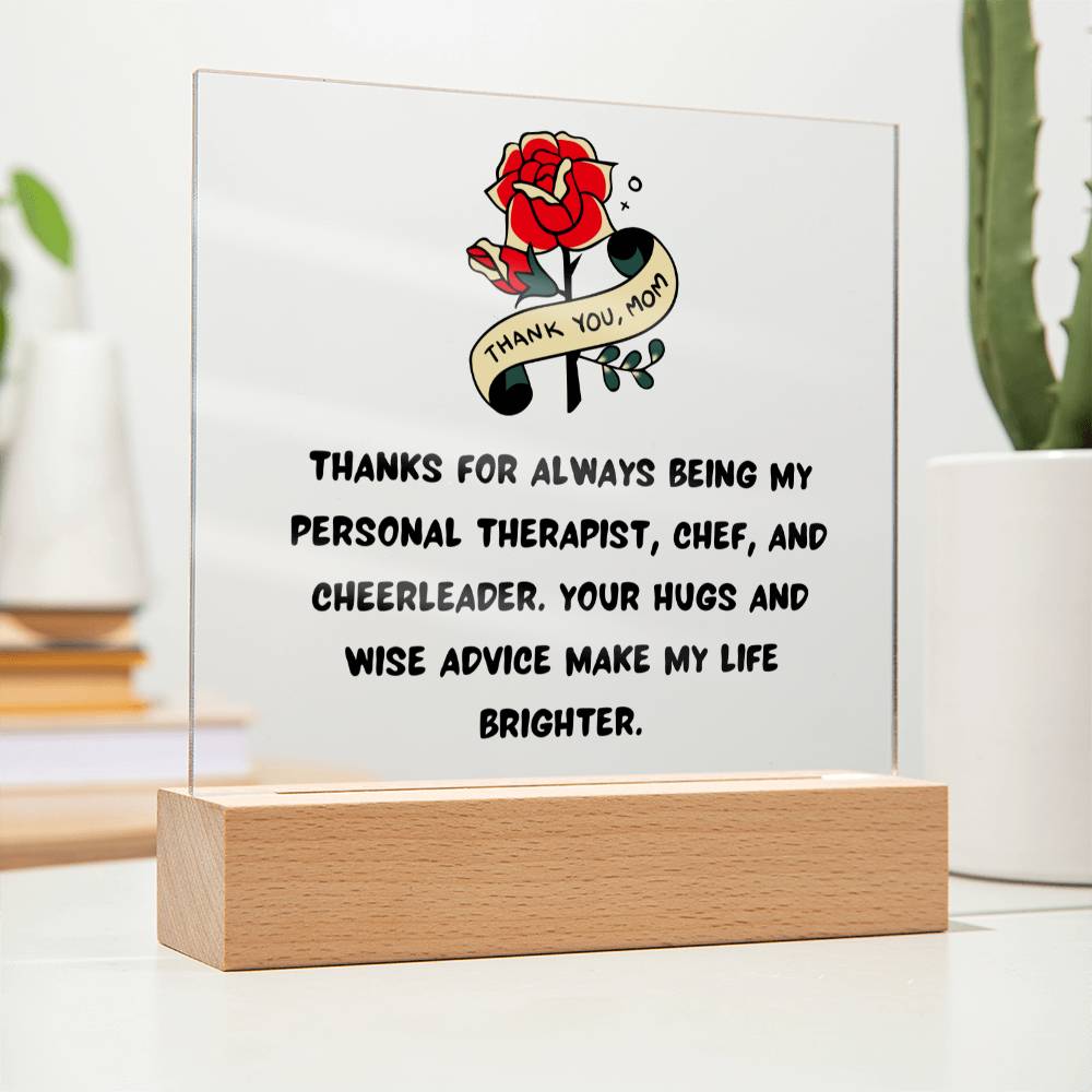 Thank You Mom Gift Plaque 