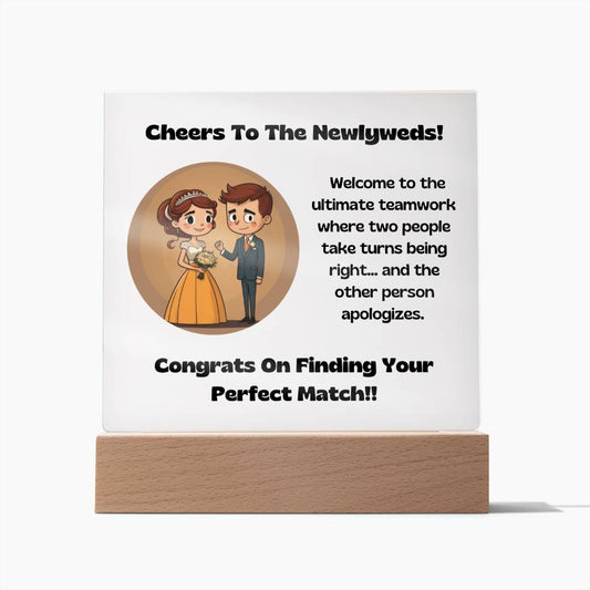 The Ultimate Teamwork Wedding Gift Plaque